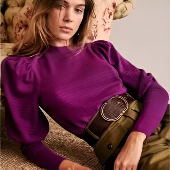 Sezane Sweaters - Sézane Willow sweater in purple ~ size small, NWOT!